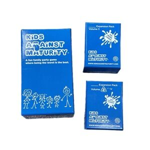 Kids Against Maturity Core Game & Expansion Packs 1-2 Card Cards NEW Gift Family